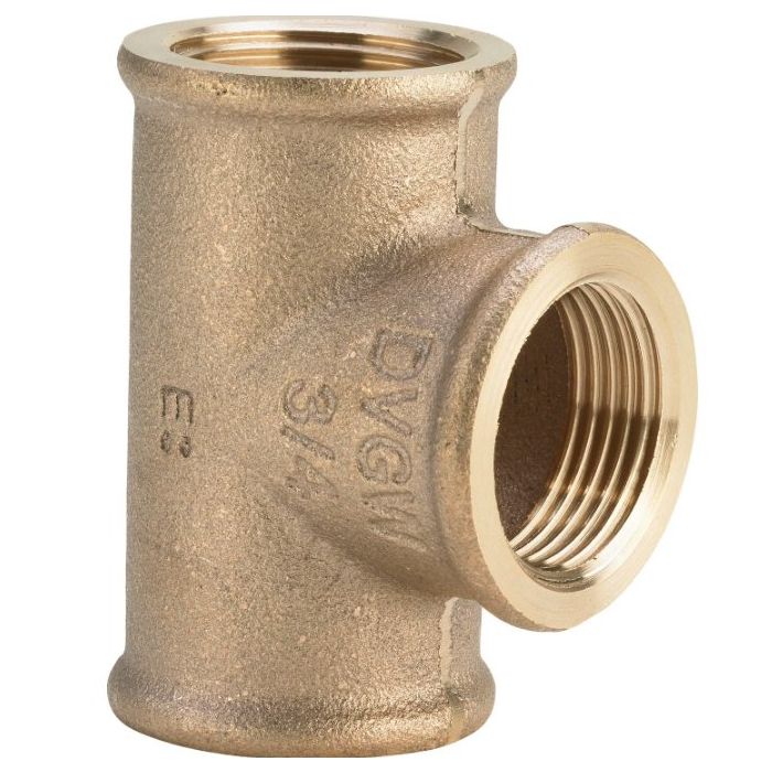 Messing T-stuk 1" 